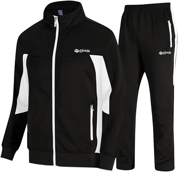 Men's Tracksuits Sweatsuits for Men Sweat Track Suits 2 Piece Casual Athletic Jogging Warm Up Full Zip Sets